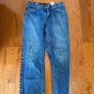 Ariat Relaxed Fit FR Blue Jeans with Faded Detailing